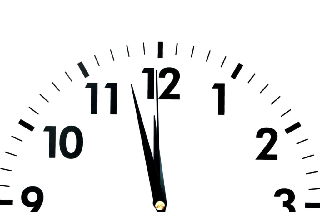 Close-up of clock face