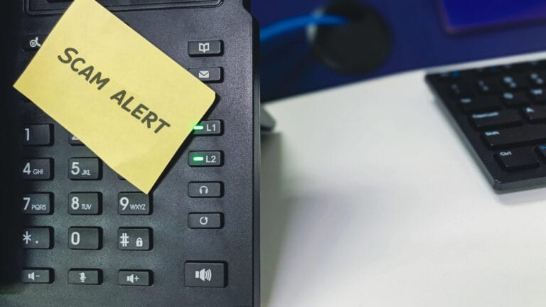 Scam alert on phone