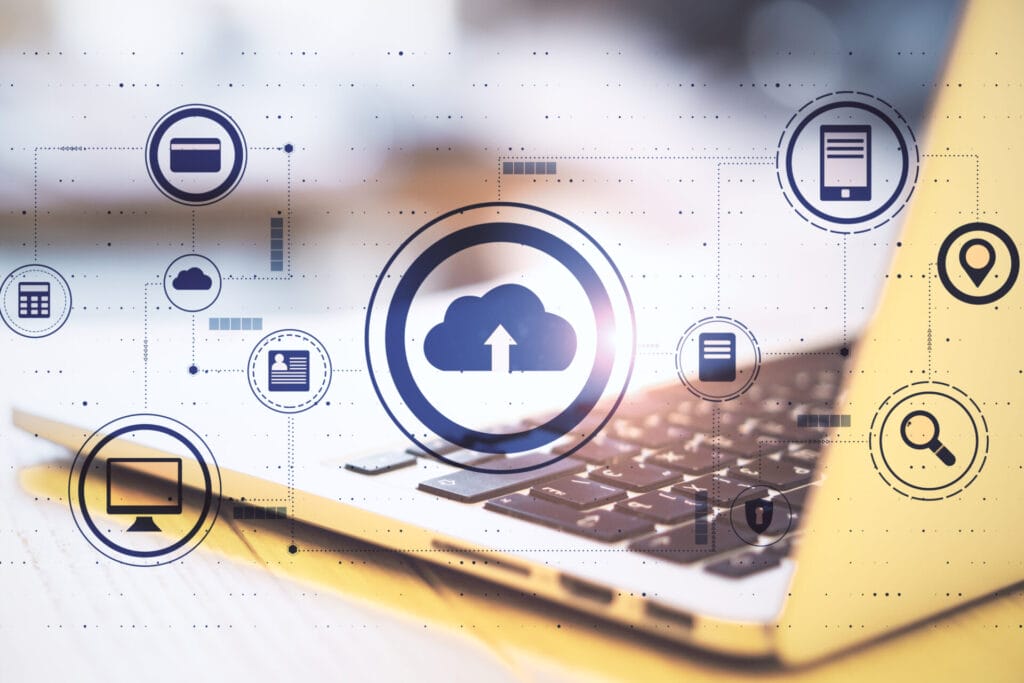 Cloud computing technology concept